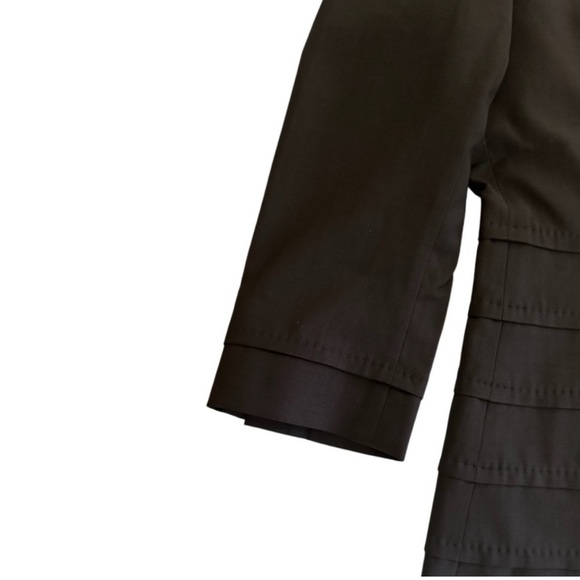 Marlowe Women's V-Neck Italian 100% Wool Blazer Jacket, Dark Gray, Size 42/8/S - Picture 9 of 15